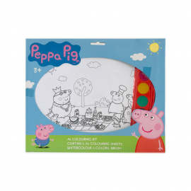 Kit de colorat A4 cu acuarele Peppa Pig